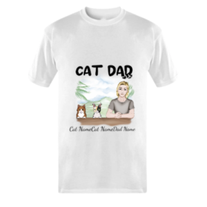 Personalized Cat Dad T-Shirt
